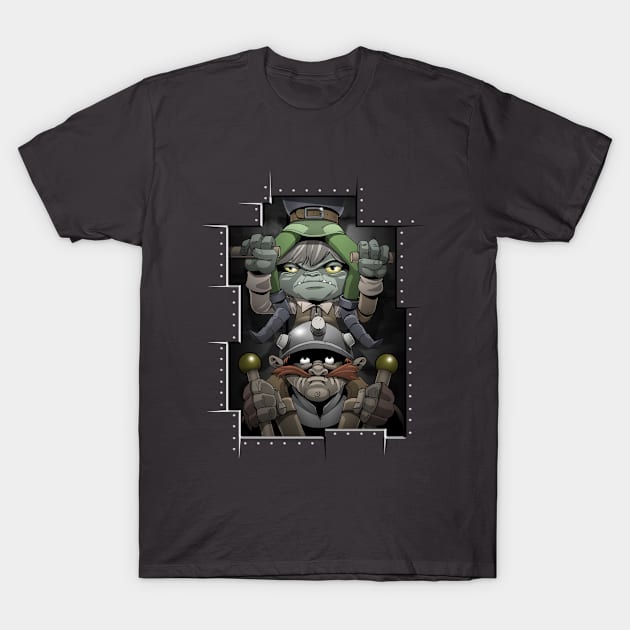 Powered by Goblins T-Shirt by ClayGrahamArt